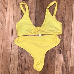 NWOT yellow bikini never worn